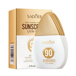 SPF 90+ Non Greasy UV Resistant Facial Sunscreen