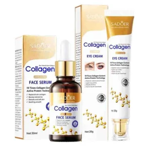 Collagen Eye Mask, Face Cream, Facial Serum Set