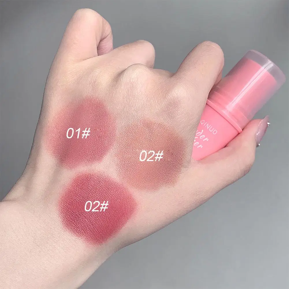 3in1 Durable Matte Natural Rouge Powder Blusher Stick Cream Contour