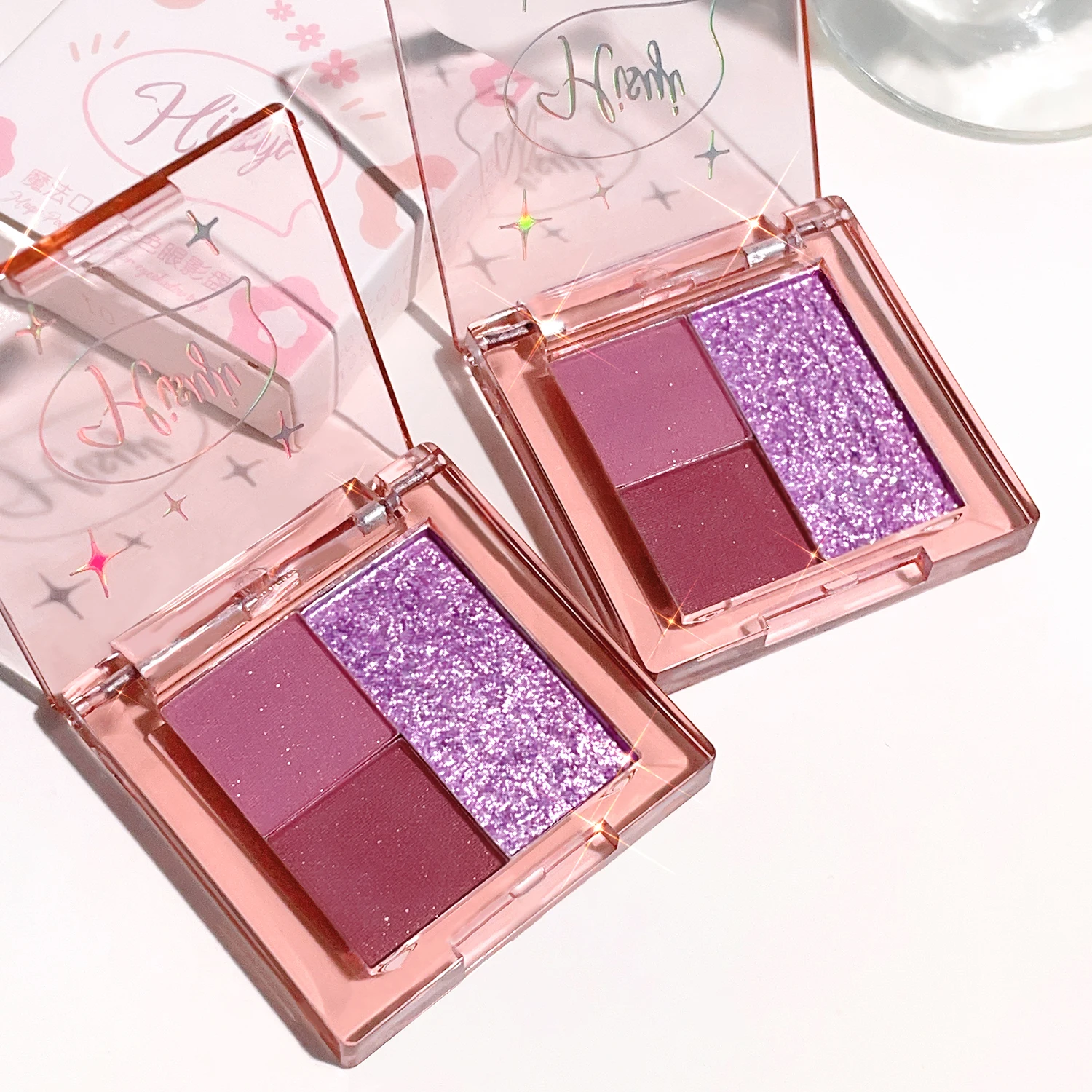 Three-color eye shadow earth colour pearl matte